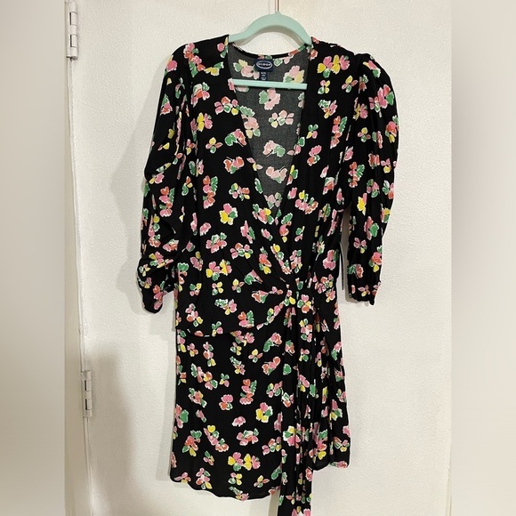 Scoop woman puff sleeve jumper NWT size 3X black print floral size 22 - Picture 2 of 6